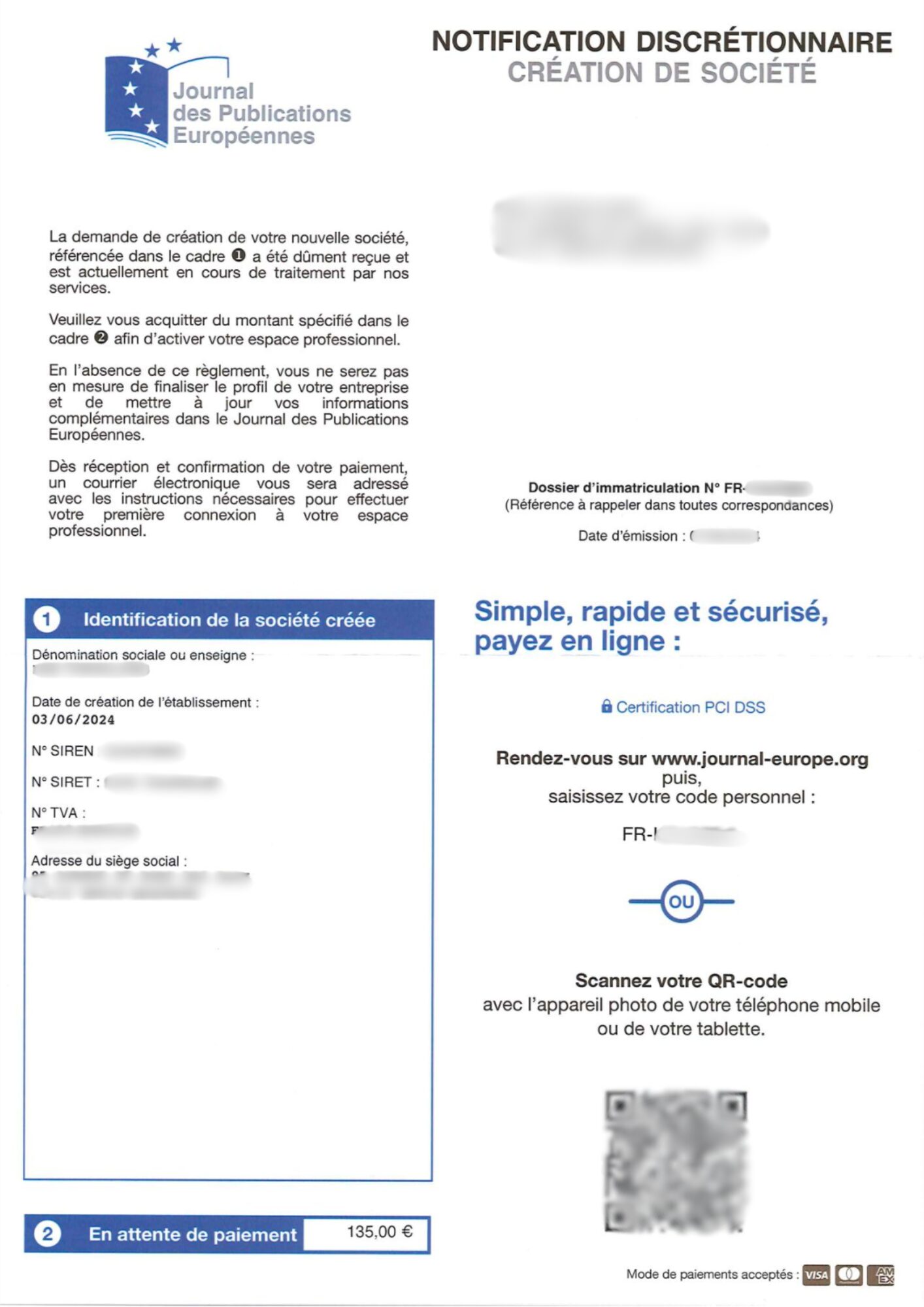 Journal des Publications Européennes
